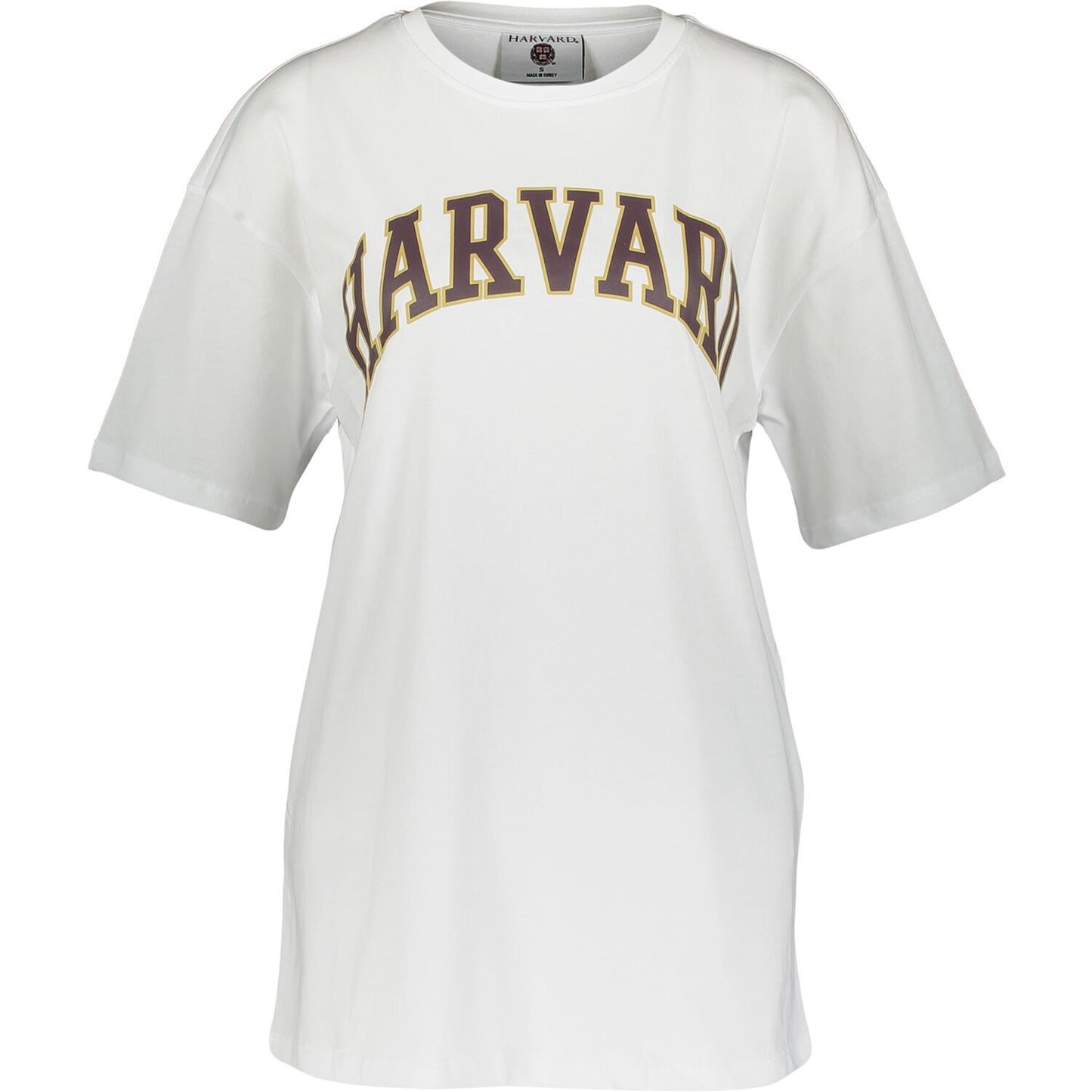 Harvard - Curved Logo Womens Boyfriend Tee