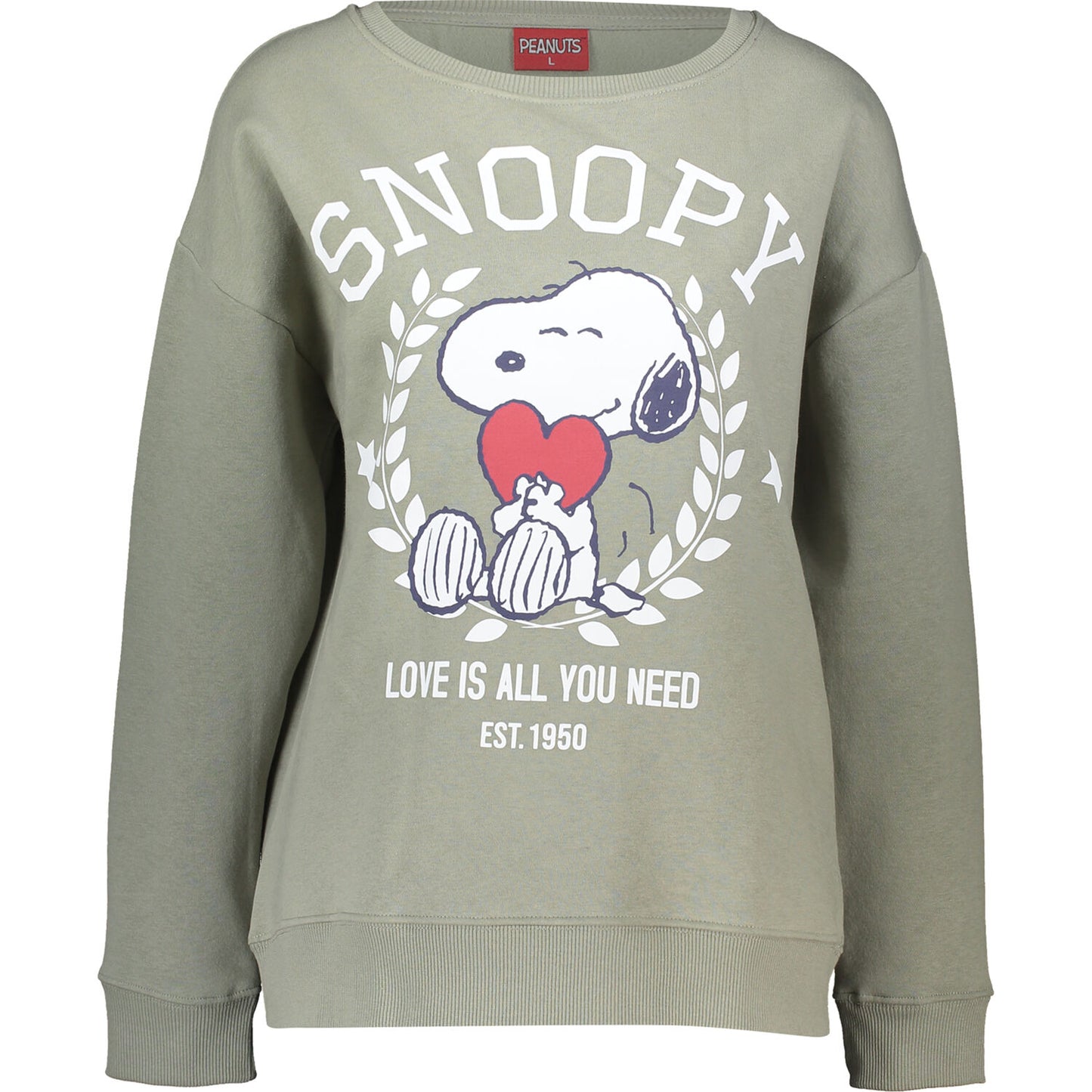 PEANUTS - LOVE IS ALL YOU NEED BE KIND CREW SWEAT AW21