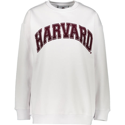 Harvard - Curved Logo Womens Boyfriend Crew Sweat