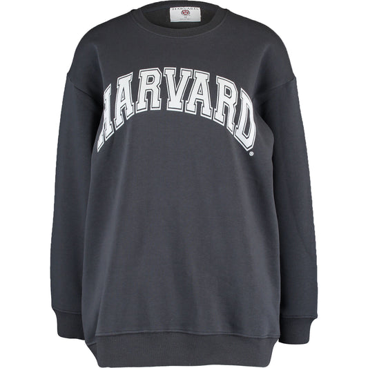 Harvard - Curved Logo Womens Boyfriend Crew Sweat