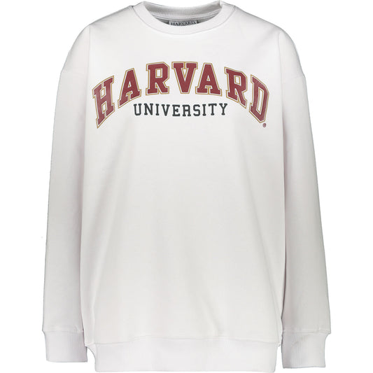 Harvard - University Curved logo Womens Boyfriend Crew Sweat