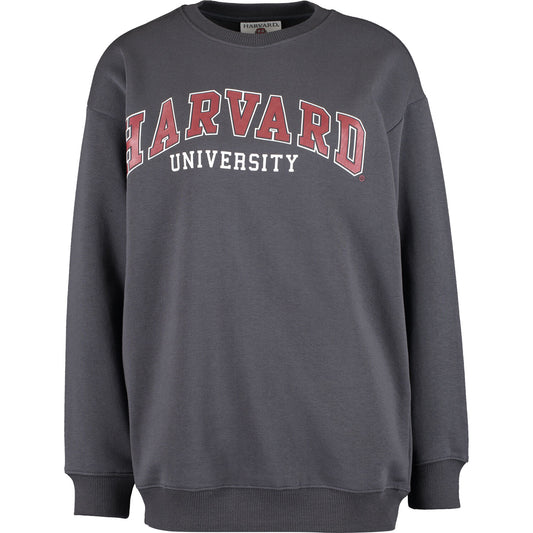Harvard - University Curved logo Womens Boyfriend Crew Sweat
