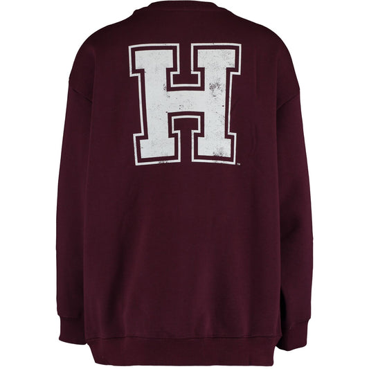 Harvard - Distress H Womens Boyfriend Crew Sweat