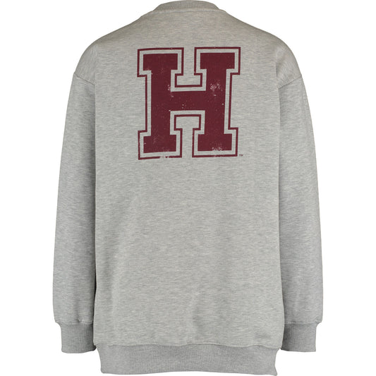 Harvard - Distress H Womens Boyfriend Crew Sweat