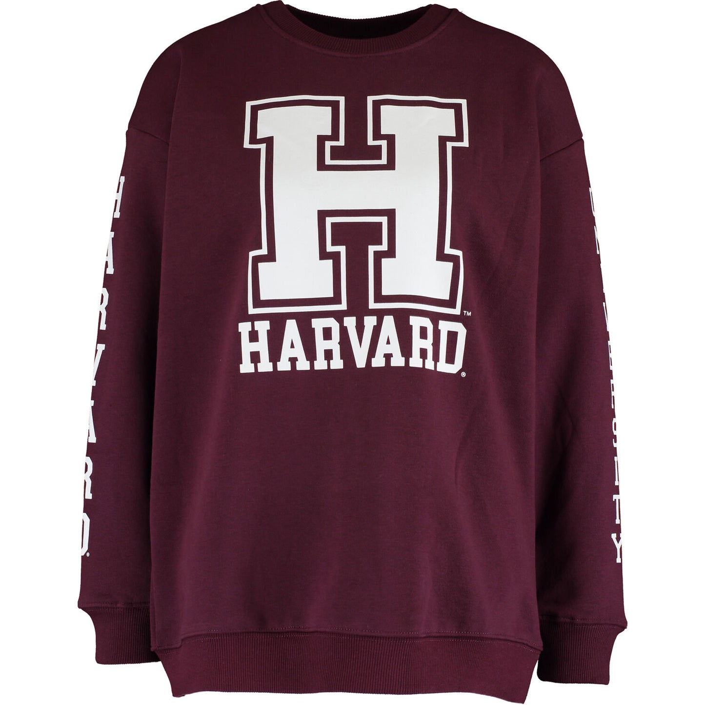 Harvard - Logo & Sleeve print Womens Boyfriend Crew Sweat