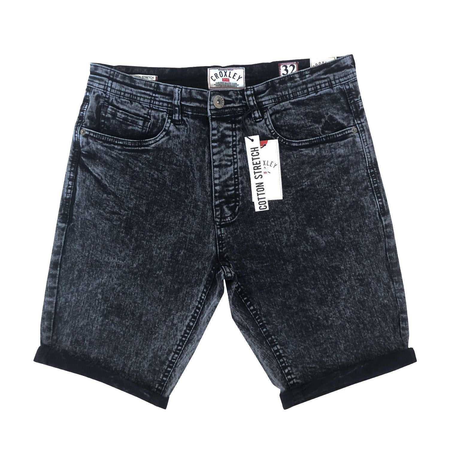 Croxley - Slim Fit Cotton Bull Jean Shorts - LabelledUp.com