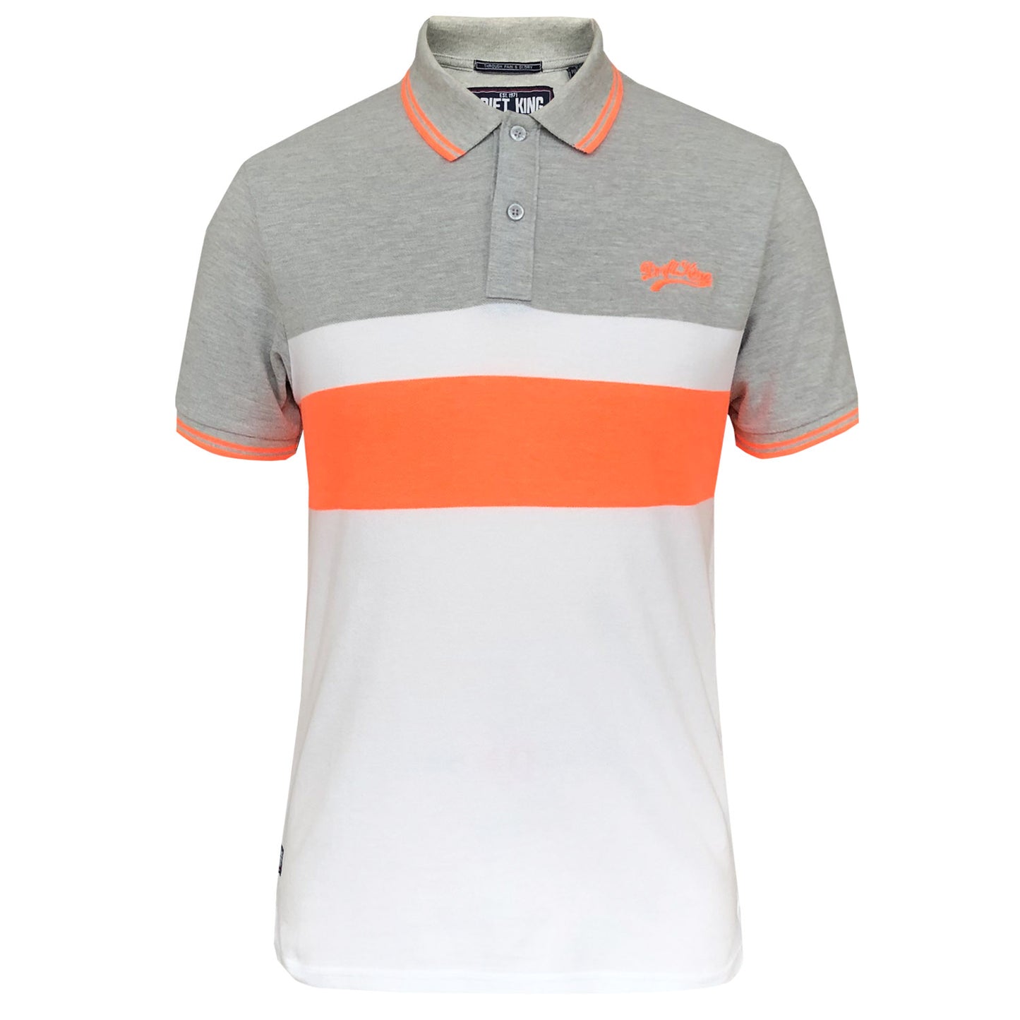 DRIFT KING - FLURO STRIPE POLO - LabelledUp.com