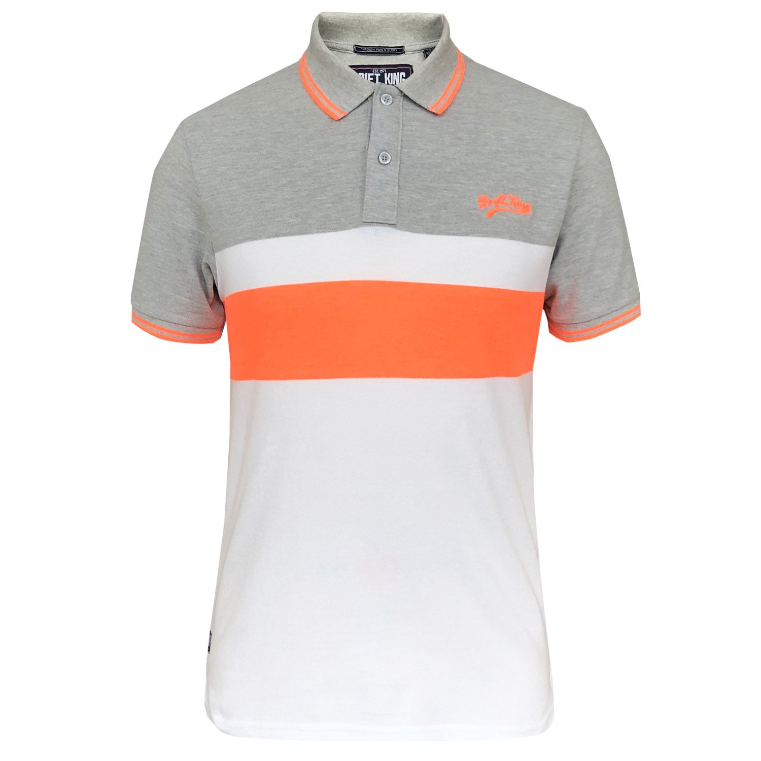 DRIFT KING - FLURO STRIPE POLO - LabelledUp.com
