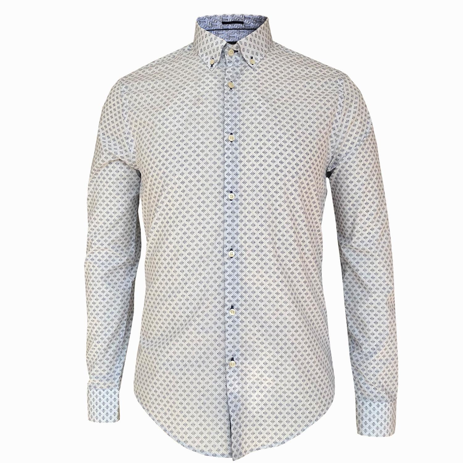 LUXE HOMME SELECT - Premium Oxford Long Sleeve Shirt (Ocean) - LabelledUp.com