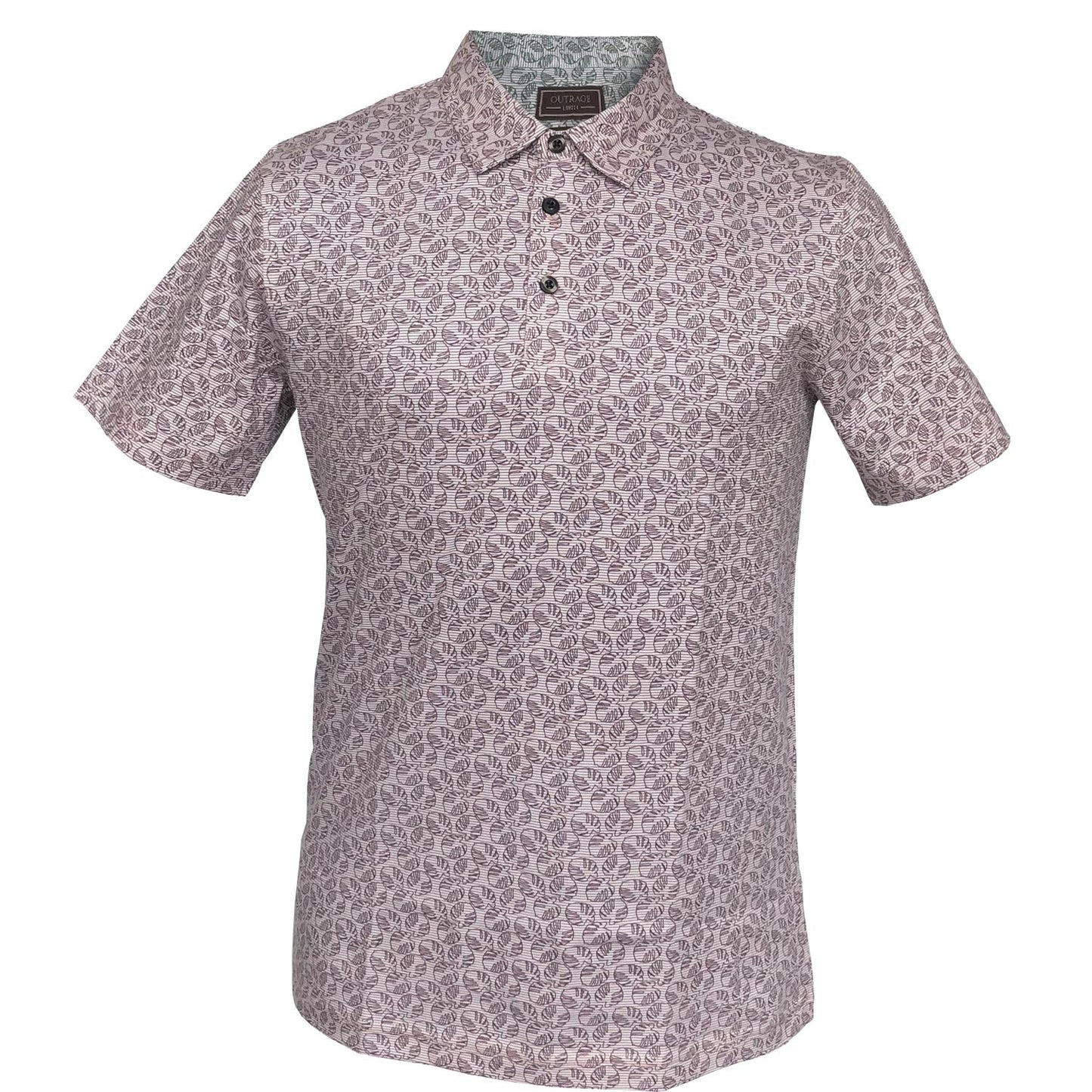 Outrage - All Over Print MINI PALM Polo - LabelledUp.com