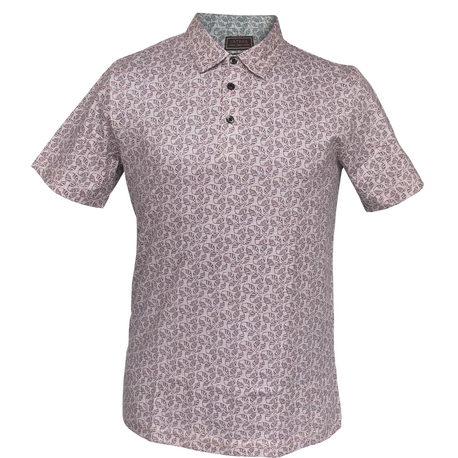 Outrage - All Over Print MINI PALM Polo - LabelledUp.com