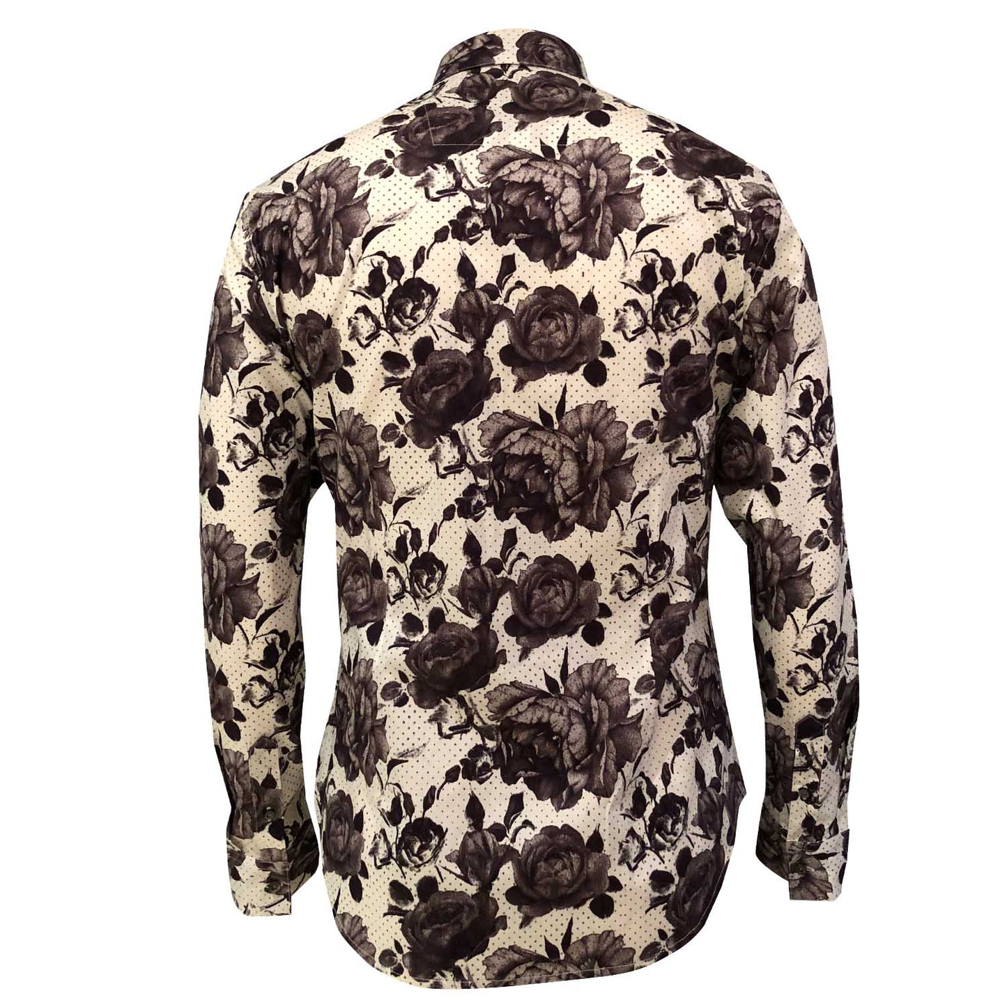 OUTRAGE - ALL OVER PRINT LONG SLEEVE SHIRT (ROSE DOT) - LabelledUp.com