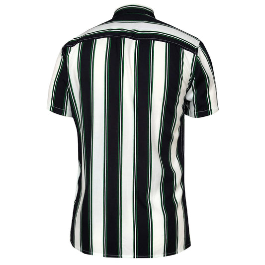 Outrage - Viscose Stripe Short Sleeve Shirt - LabelledUp.com