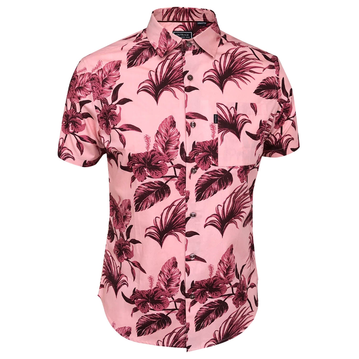 Outrage - Floral Short Sleeve Shirt - LabelledUp.com