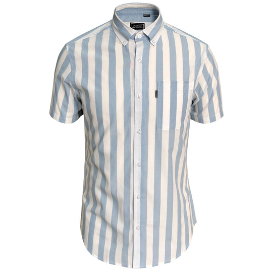 Outrage - Large Stripe Short Sleeve Shirt - LabelledUp.com