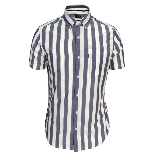 Outrage - Large Stripe Short Sleeve Shirt - LabelledUp.com