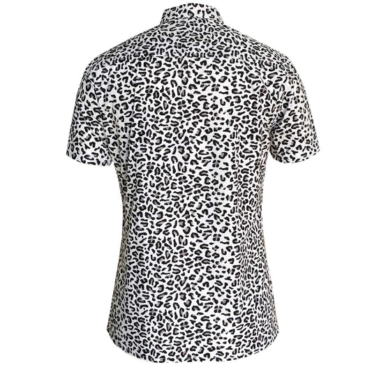 Outrage - Leopard Print Short Sleeve Shirt - LabelledUp.com