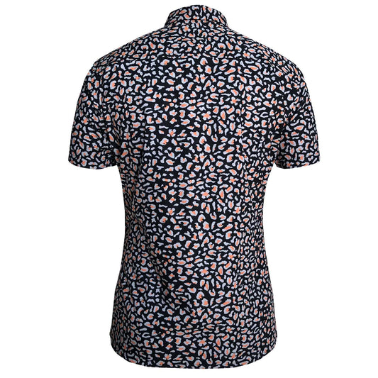 Outrage - Leopard Print Short Sleeve Shirt - LabelledUp.com