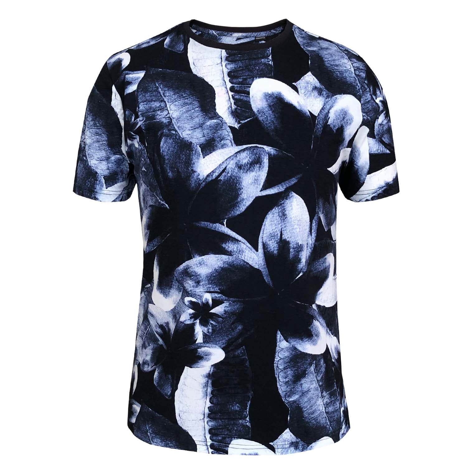 Outrage - All Over Print HIBISCUS WASH T-Shirt - LabelledUp.com