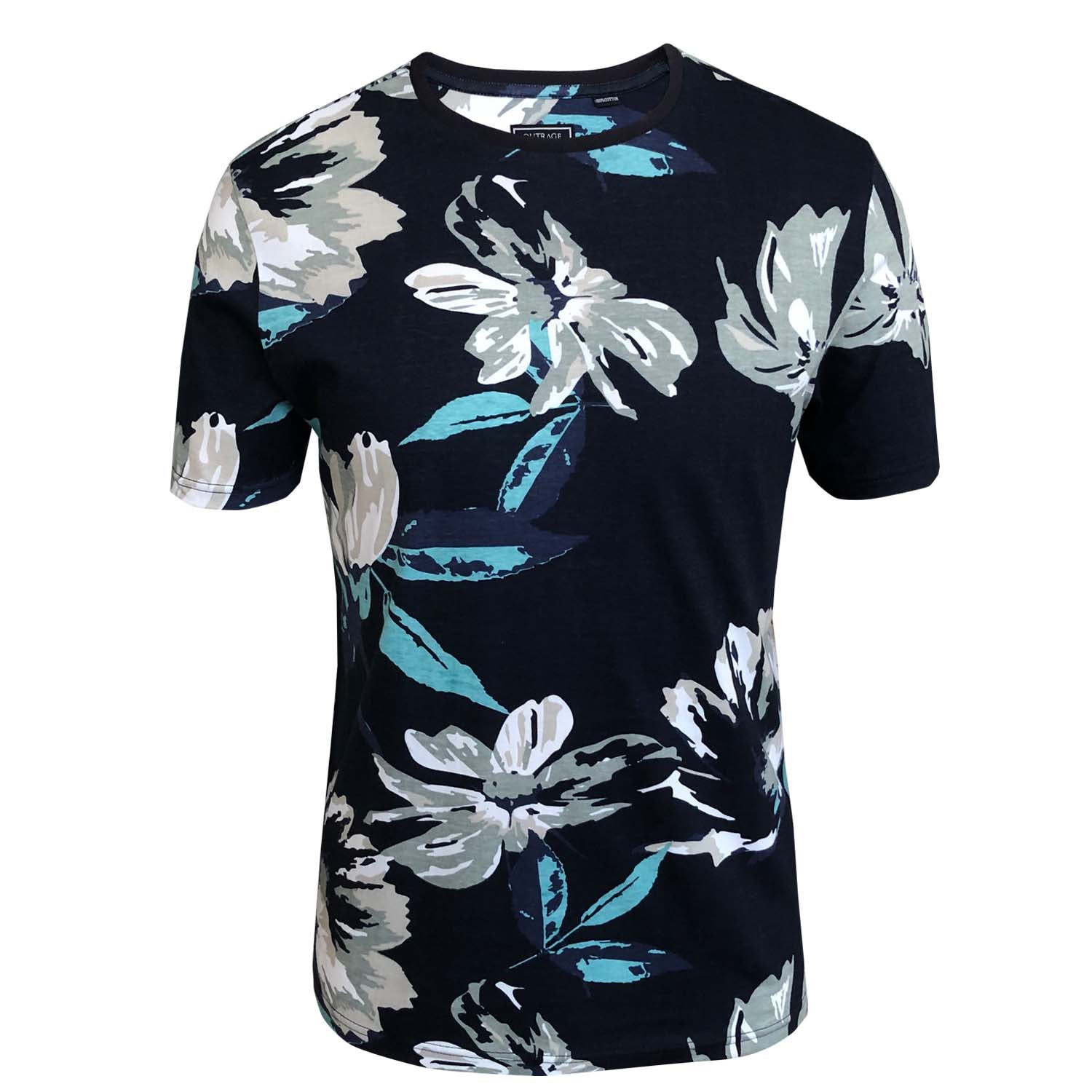 Outrage - All Over Print LARGE TROPICAL T-Shirt - LabelledUp.com
